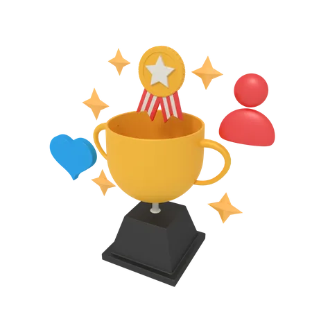 Troféu de vencedor  3D Icon