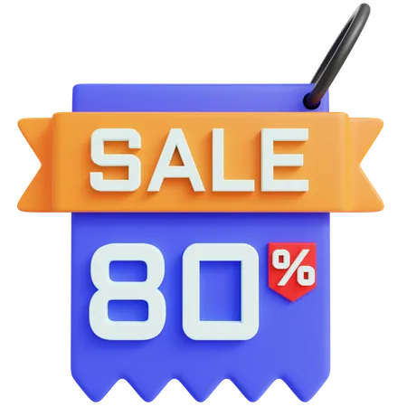 Venda 80 por cento  3D Icon