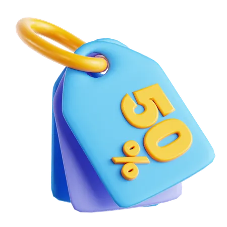 Venda de 50 por cento  3D Icon