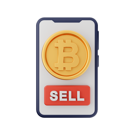 Vender bitcoin on-line  3D Icon