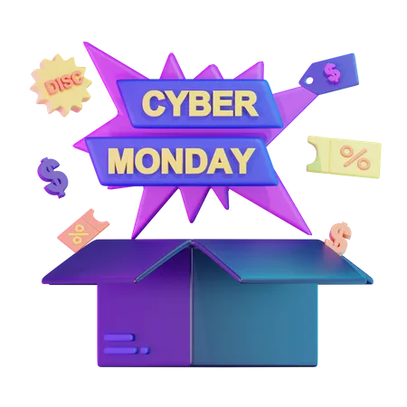 Promoção da Cyber Monday  3D Icon