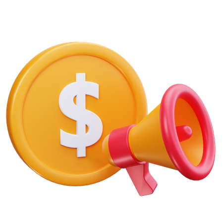 Megafone de vendas  3D Icon
