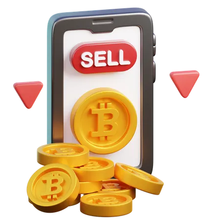 Vendendo bitcoin  3D Icon