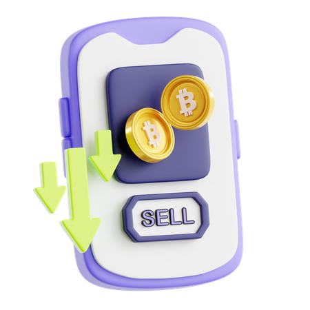 Vendendo bitcoin  3D Icon