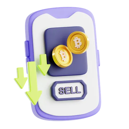 Vendendo bitcoin  3D Icon