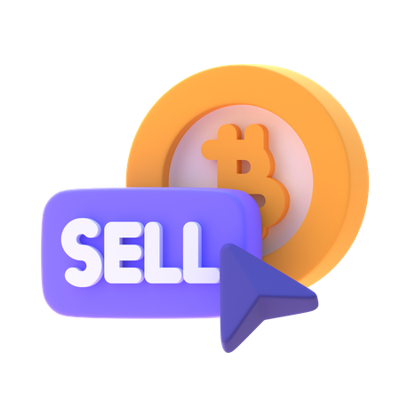 Vender bitcoin  3D Icon