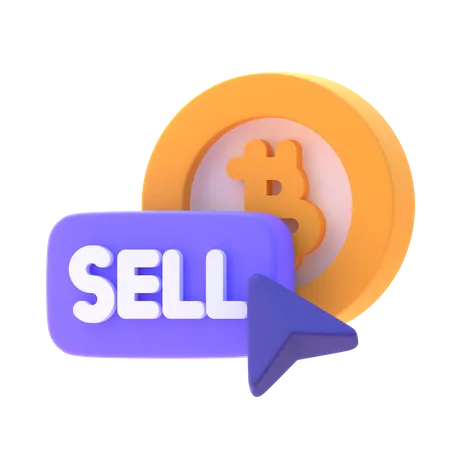 Vender bitcoin  3D Icon