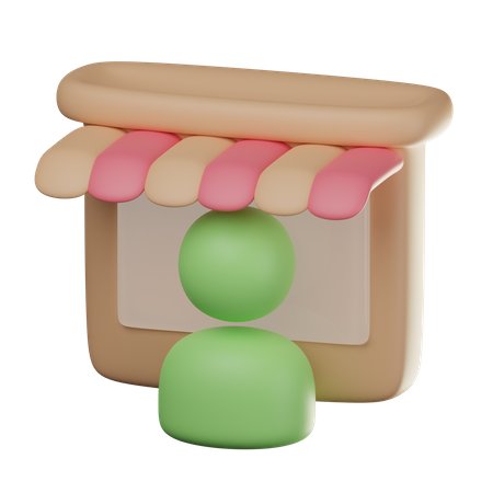 Vendeur  3D Icon