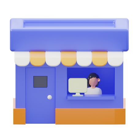 Vendeur  3D Icon