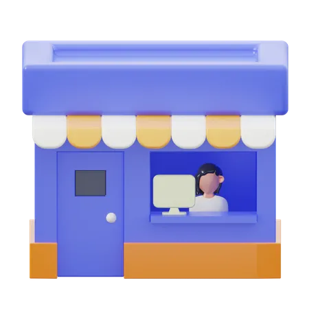 Vendeur  3D Icon