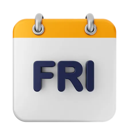 Calendrier du vendredi  3D Icon