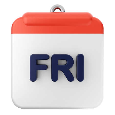 Calendrier du vendredi  3D Icon