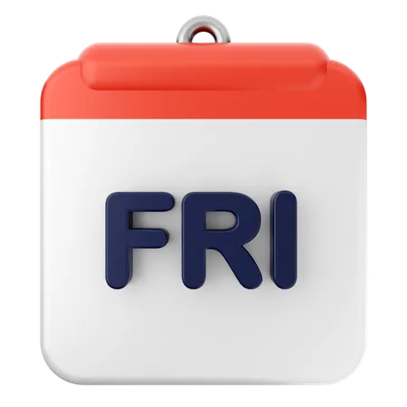 Calendrier du vendredi  3D Icon