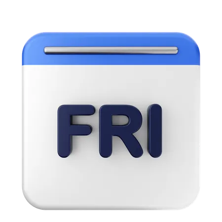 Calendrier du vendredi  3D Icon