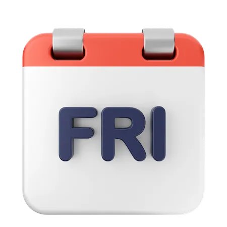 Calendrier du vendredi  3D Icon