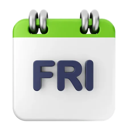 Calendrier du vendredi  3D Icon