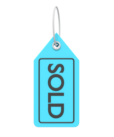Étiquette vendue  3D Icon