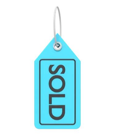 Étiquette vendue  3D Icon