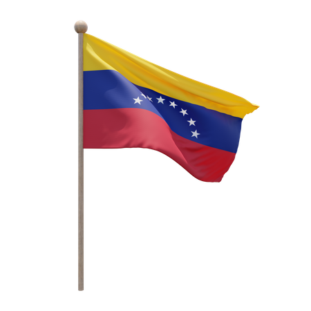 Venezuela Flagpole 3D Illustration