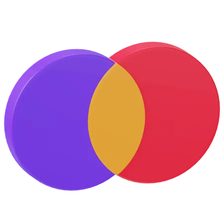 Venn Chart  3D Icon