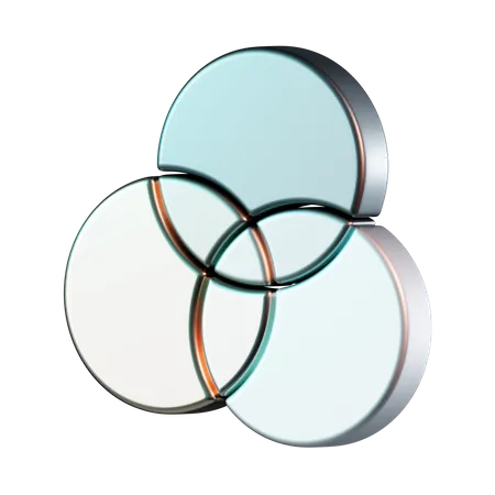 Venn Chart  3D Icon