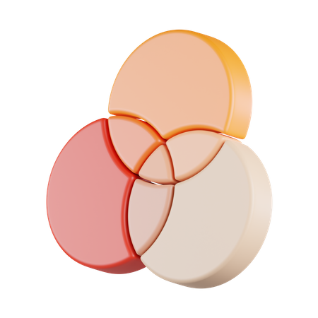 Venn chart  3D Icon