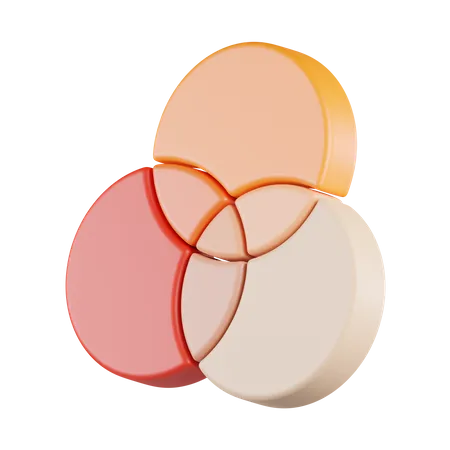 Venn chart  3D Icon