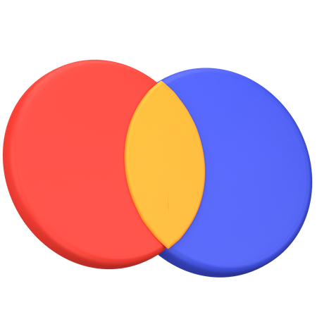 Venn Chart  3D Icon