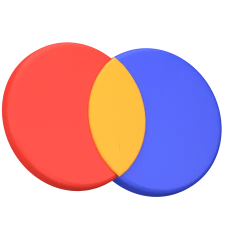 Venn Chart  3D Icon