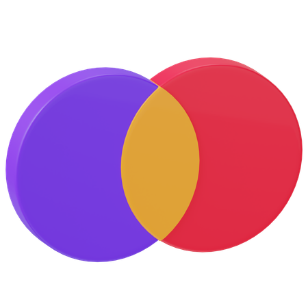 Venn Chart  3D Icon