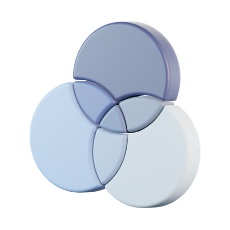 Venn Chart  3D Icon