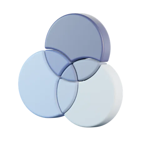 Venn Chart  3D Icon