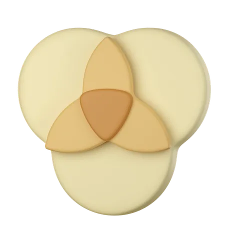 Venn Diagram Planning And Visualization Of Statistics Isolated 3 D Icons Objects On A Transparent Background 3 D Illustration 3D Icon