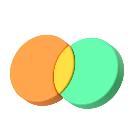Venn Diagram  3D Icon