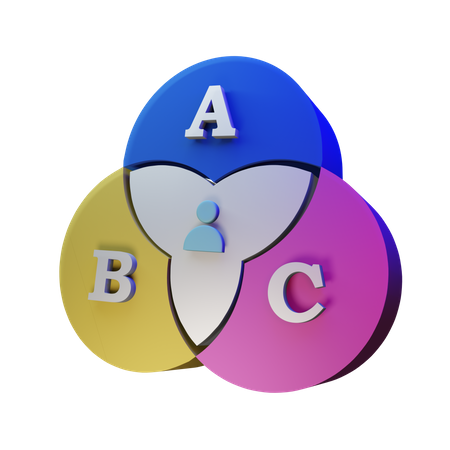 Venn Diagram  3D Icon