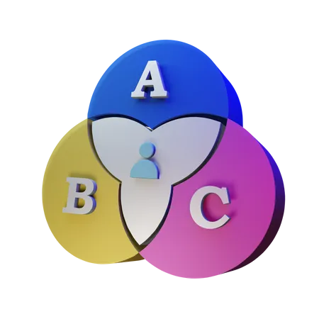 Venn Diagram  3D Icon