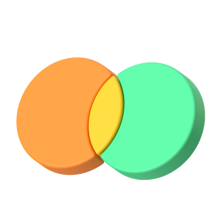 Venn Diagram  3D Icon