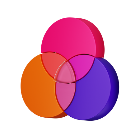 Venn Diagram  3D Icon