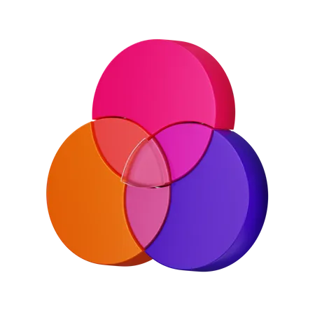 Venn Diagram  3D Icon