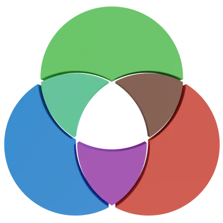 Venn Diagram  3D Icon