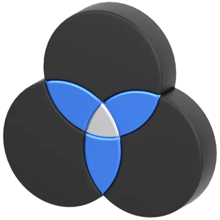 Venn Diagram  3D Icon