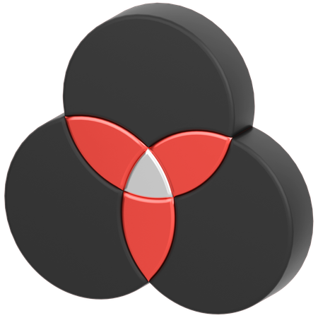 Venn Diagram  3D Icon