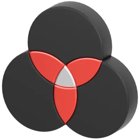 Venn Diagram  3D Icon