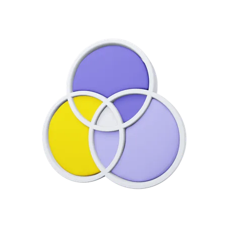 Venn Diagram  3D Icon