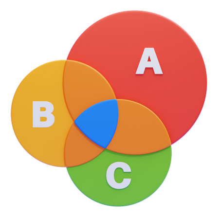 Venn Diagram  3D Icon