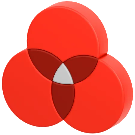 Venn Diagram  3D Icon