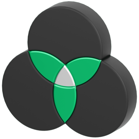 Venn Diagram  3D Icon