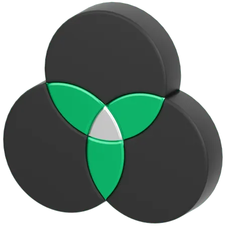 Venn Diagram  3D Icon