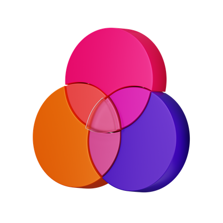 Venn-Diagramm  3D Icon