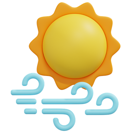 Vent soleil  3D Icon